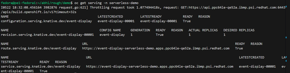 knative serving instance